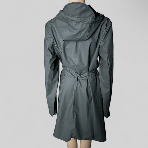 NWT Rains Curve W Rain Jacket in Slate Size Large - Picture 5 of 15